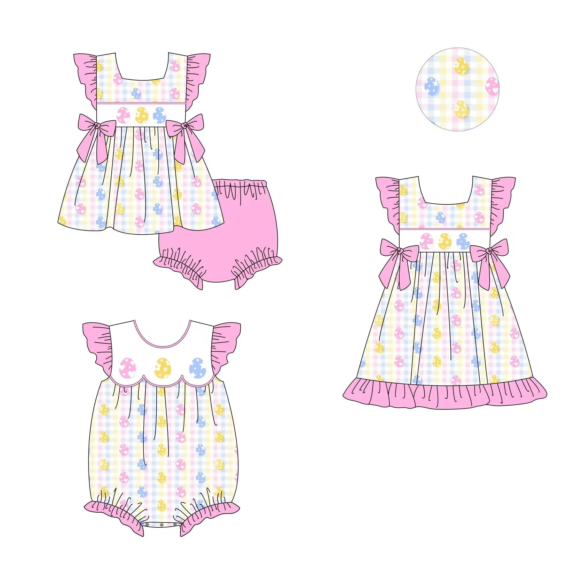 Easter clothes Baby Girl Clothes Newborn Toddler Clothes Easter Egg Patterns Flutter Sleeve Dresses Rompers Sets
Easter clothes Baby Girl Clothes Newborn Toddler Clothes Easter Egg Patterns Flutter Sleeve Dresses Rompers Sets