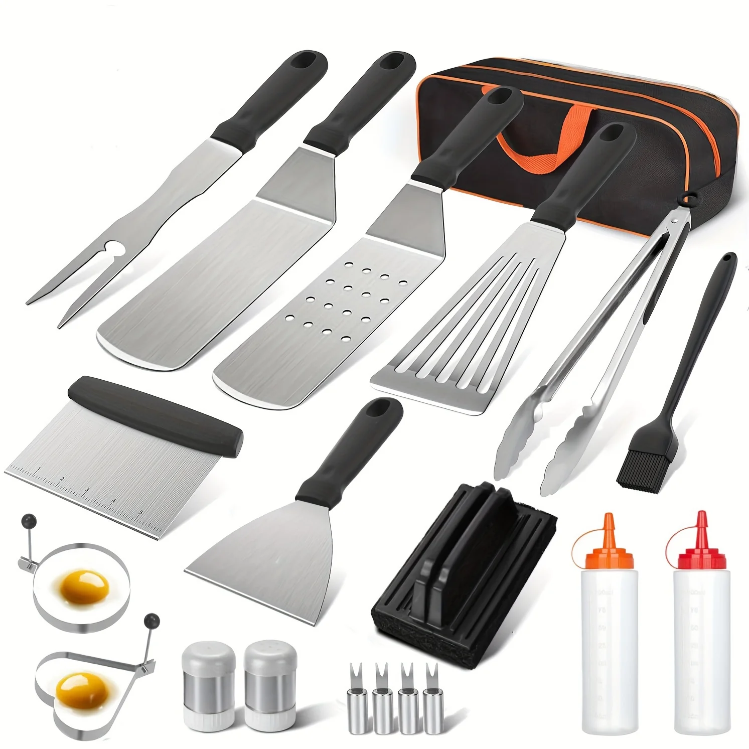 17 Pieces Stainless Steel Teppanyaki Tools, Outdoor Barbecue Tools Set, BBQ Meat Press Barbecue Set
17 Pieces Stainless Steel Teppanyaki Tools, Outdoor Barbecue Tools Set, BBQ Meat Press Barbecue Set