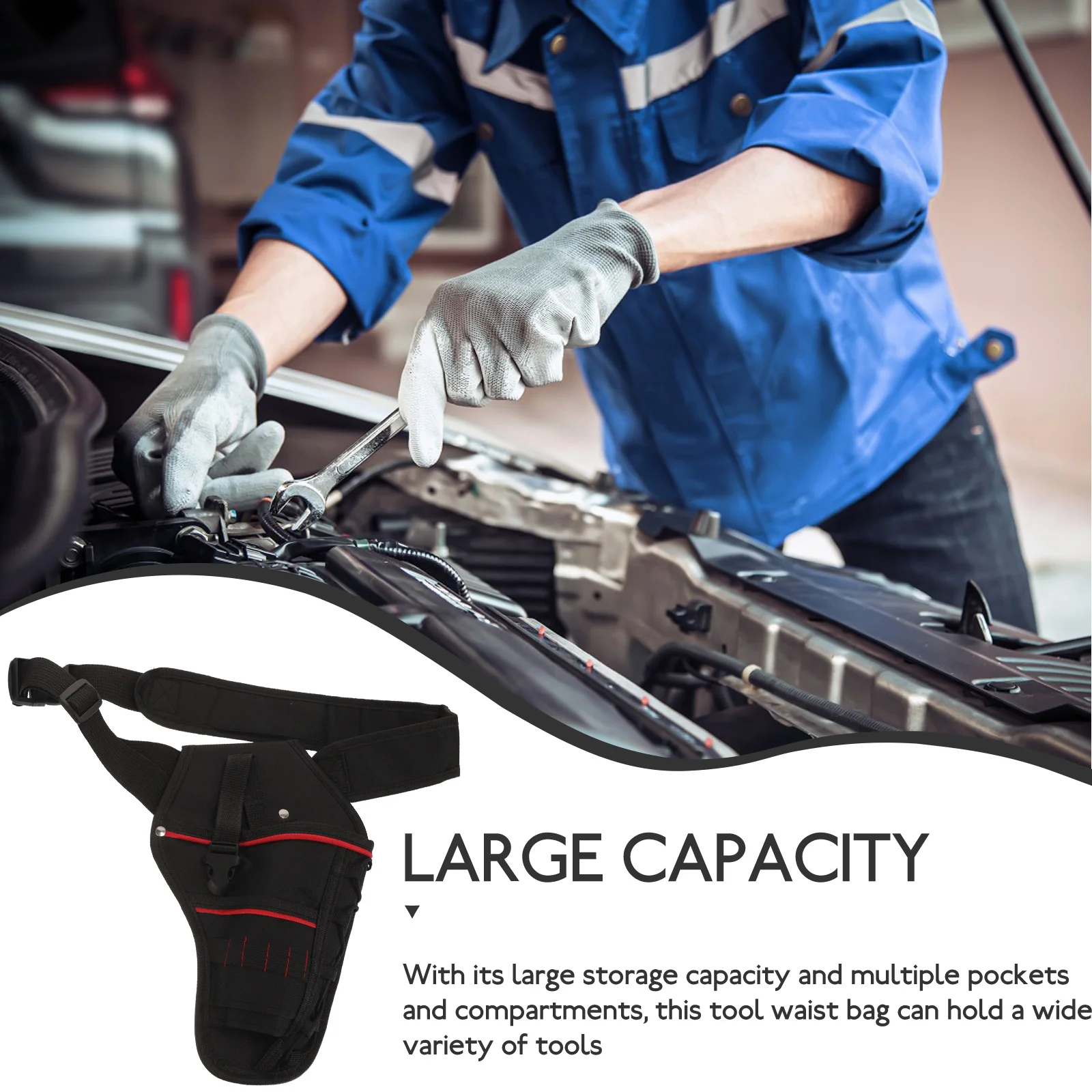 Electrician Tool Bag with Adjustable Belt Large Capacity Multiple Pockets for Drill Carpenter Plumber Garden
Electrician Tool Bag with Adjustable Belt Large Capacity Multiple Pockets for Drill Carpenter Plumber Garden