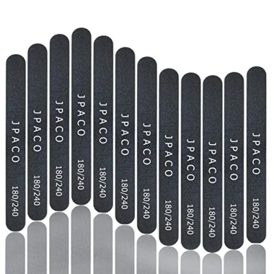 12-Pack Professional Nail Files: Double-Sided Emery Boards for Natural, Acrylic, Poly, and Gel Nails Washable Black Manicure To
12-Pack Professional Nail Files: Double-Sided Emery Boards for Natural, Acrylic, Poly, and Gel Nails Washable Black Manicure To