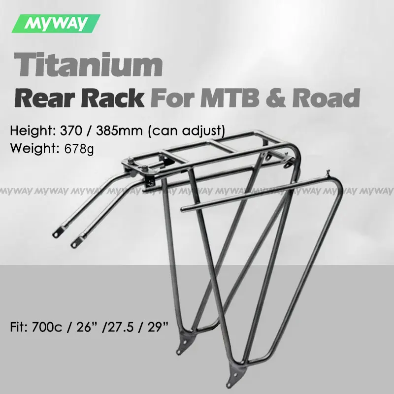 Titanium Alloy MTB Road Bike Cargo Rack Rear Gravel Bicycle Rack Mounting Hardware Holder Universal Rack Luggage Carrier Rack fo
Titanium Alloy MTB Road Bike Cargo Rack Rear Gravel Bicycle Rack Mounting Hardware Holder Universal Rack Luggage Carrier Rack fo