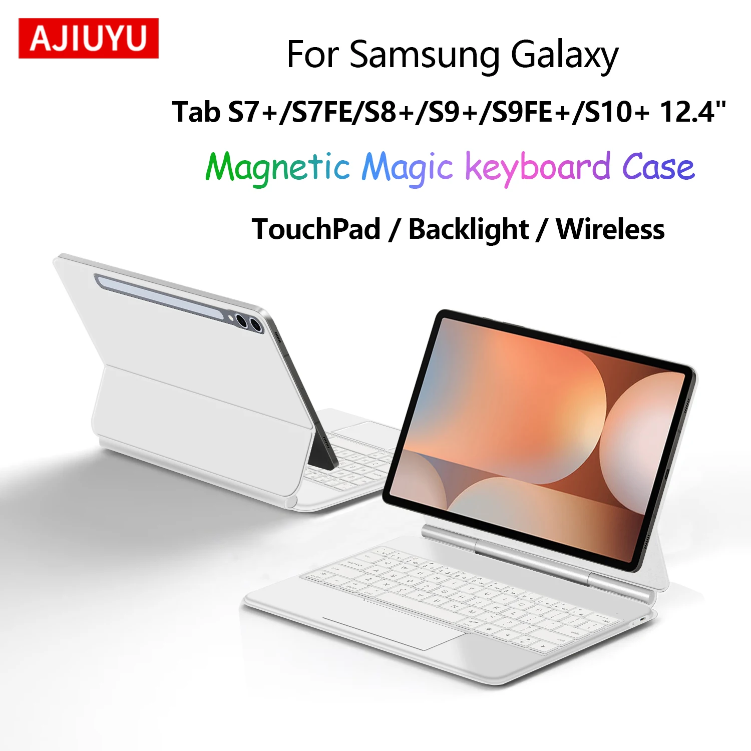 Backlit Magic Keyboard For Samsung Galaxy Tab S10 S9 S8 S7 Plus Case For Tab S7 FE S9 FE+ 12.4" Multi-touch Smart Keyboard Folio
Backlit Magic Keyboard For Samsung Galaxy Tab S10 S9 S8 S7 Plus Case For Tab S7 FE S9 FE+ 12.4" Multi-touch Smart Keyboard Folio