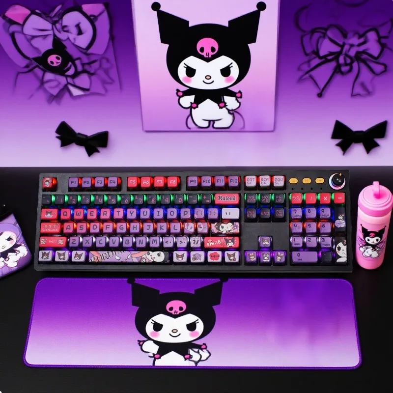 119-key Animation Peripheral Kuromi Sublimation PBT Keycap MOA Keyboard Keycap Suitable for Cross-axis Mechanical Keyboard Gift
119-key Animation Peripheral Kuromi Sublimation PBT Keycap MOA Keyboard Keycap Suitable for Cross-axis Mechanical Keyboard Gift