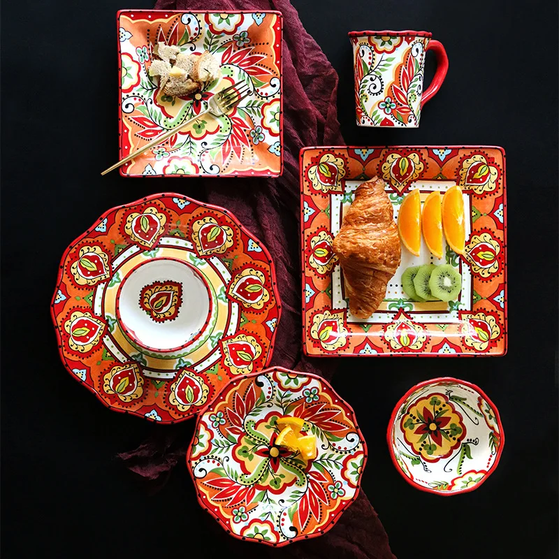 Creative Ceramic Dinner Plates for Home Use Steak Plates Breakfast Dishes Bowls Cups
Creative Ceramic Dinner Plates for Home Use Steak Plates Breakfast Dishes Bowls Cups