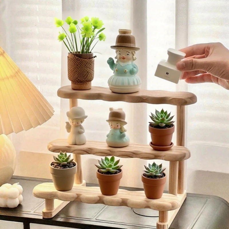 New 2/3 Tier Trapezoidal Wooden Display Shelf Desktop Riser Stand for Perfume Figures Dolls Office Stationery Storage Organizer
New 2/3 Tier Trapezoidal Wooden Display Shelf Desktop Riser Stand for Perfume Figures Dolls Office Stationery Storage Organizer