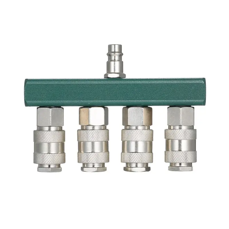 BHTS-1 Piece 4-Way Straight Air Manifold Air Hose Fittings With 4 Couplers & 1/4Inch NPT Plug 1/4Inch NPT Air Fitting Coupler
BHTS-1 Piece 4-Way Straight Air Manifold Air Hose Fittings With 4 Couplers & 1/4Inch NPT Plug 1/4Inch NPT Air Fitting Coupler