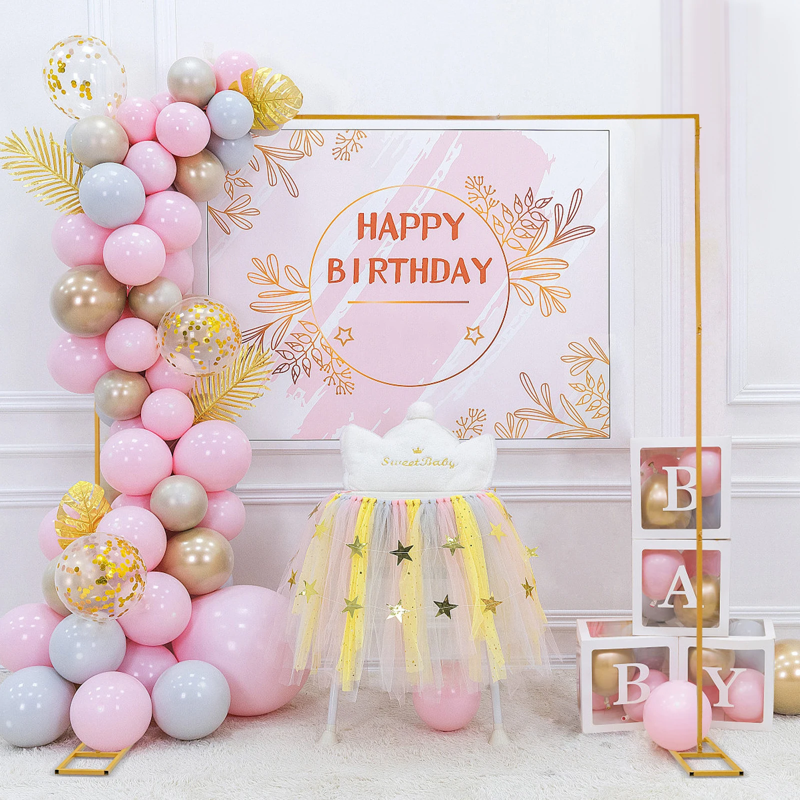 Wedding Arch Easy Assembly 9.8*9.8 Feet Square Garden Arch Metal For Weddings Party Event Decoration Gold
Wedding Arch Easy Assembly 9.8*9.8 Feet Square Garden Arch Metal For Weddings Party Event Decoration Gold