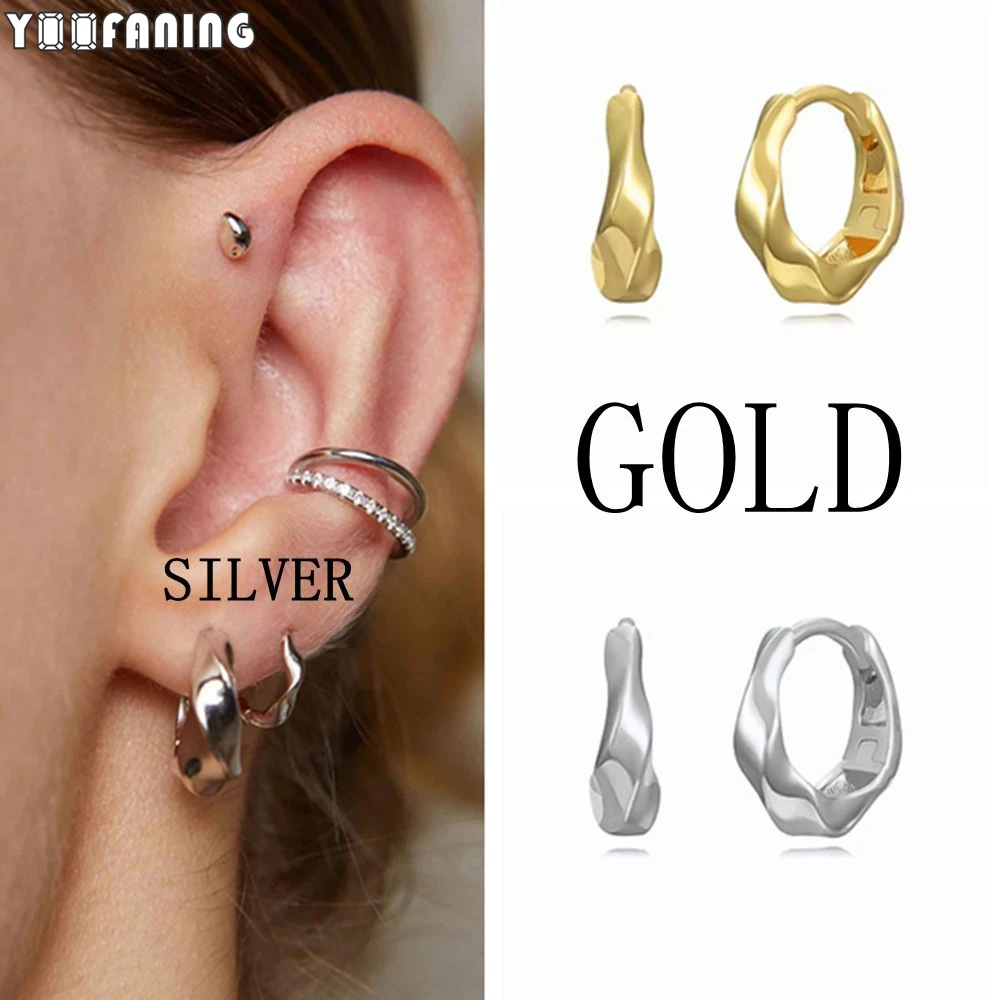 925 Sterling Silver Ear Needle Fashionable Gold Silver Hoop Earrings Irregular Ring Shaped Design Earrings for Women Jewelry
925 Sterling Silver Ear Needle Fashionable Gold Silver Hoop Earrings Irregular Ring Shaped Design Earrings for Women Jewelry