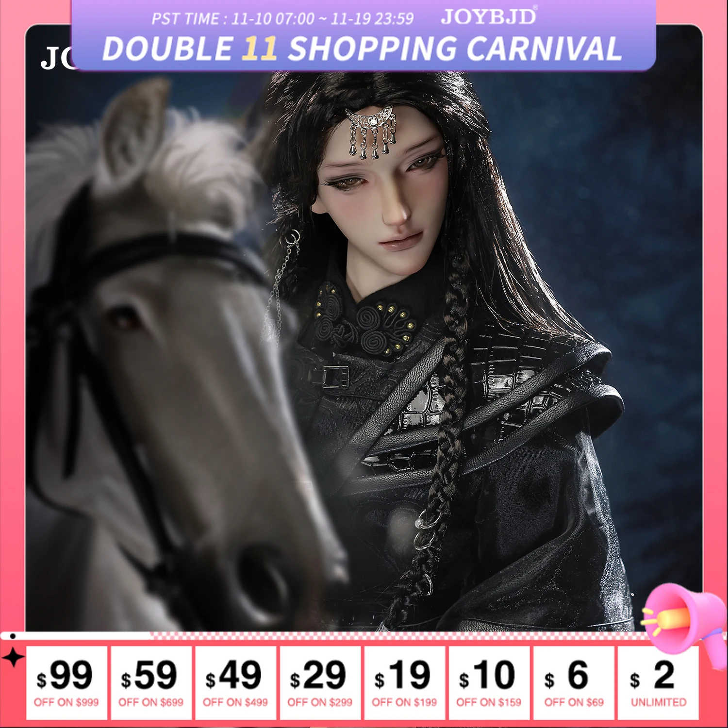 Joybjd Ravid C 1/3 BJD Doll Joshua Body Armed Escort Swordsman Embroidered Uniform Guard Chinese Martial Assassin Resin Toy
Joybjd Ravid C 1/3 BJD Doll Joshua Body Armed Escort Swordsman Embroidered Uniform Guard Chinese Martial Assassin Resin Toy