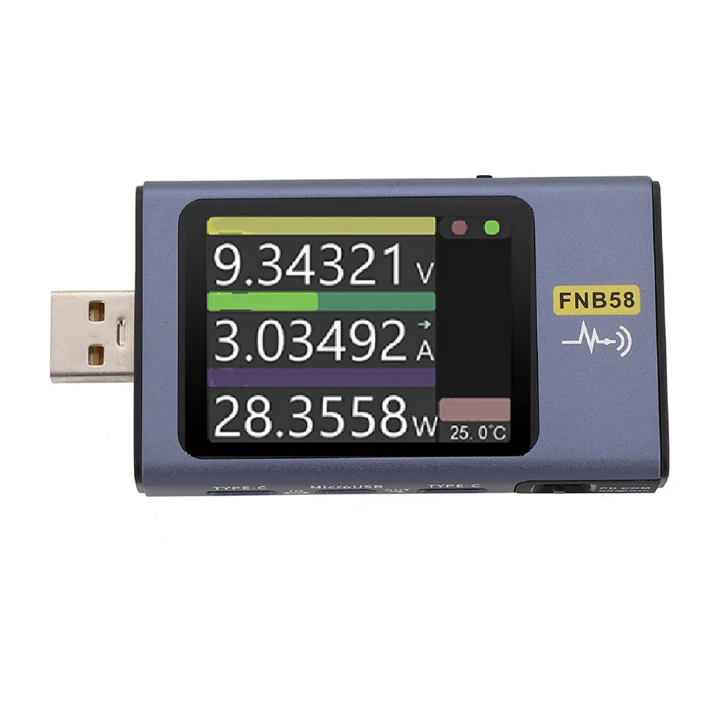 Battery Capacity Calculation Fast Charge Detector 10 Sets Data Records 2.0-inch LCD 24P Full-pin Interface For PD2.0
Battery Capacity Calculation Fast Charge Detector 10 Sets Data Records 2.0-inch LCD 24P Full-pin Interface For PD2.0