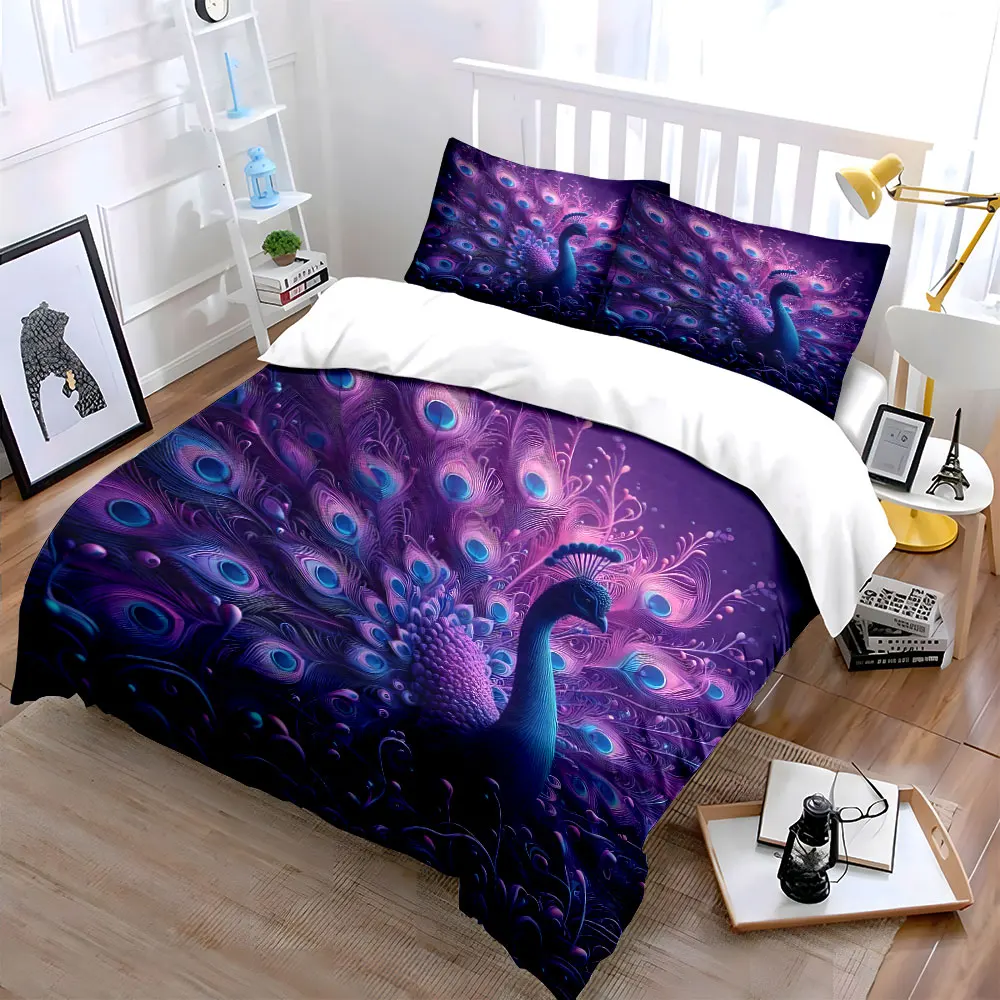 Peacock-Inspired Decorative Set Multiple sizes kid's and adults' bedroom Exquisite 3PC bedding set, gift
Peacock-Inspired Decorative Set Multiple sizes kid's and adults' bedroom Exquisite 3PC bedding set, gift