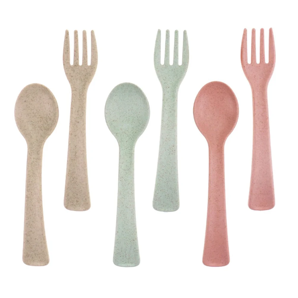 6 pcs Kids Spoon Wheat Fiber Children Tableware Durable Reusable Baby Feeding Kids Fork Spoon Cutlery Eco-friendly
6 pcs Kids Spoon Wheat Fiber Children Tableware Durable Reusable Baby Feeding Kids Fork Spoon Cutlery Eco-friendly