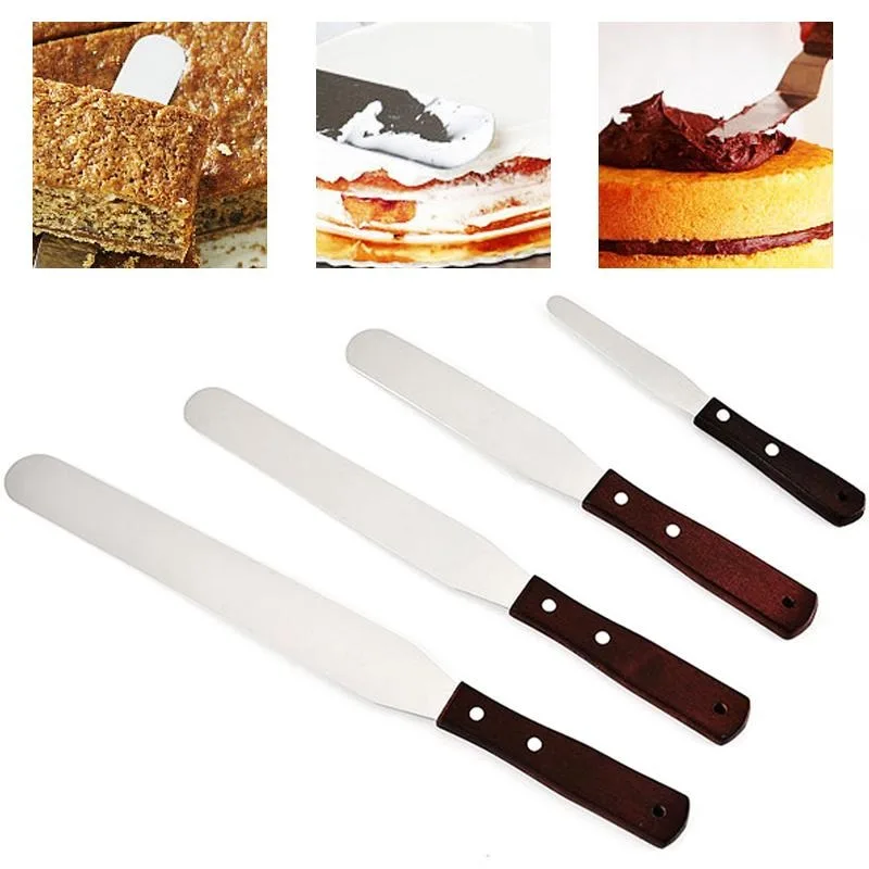 Cake Spatula with Wooden Handle Stainless Steel Baking Tool for Cupcakes Fondant Icing Kitchen Decorating and Pastry Making
Cake Spatula with Wooden Handle Stainless Steel Baking Tool for Cupcakes Fondant Icing Kitchen Decorating and Pastry Making