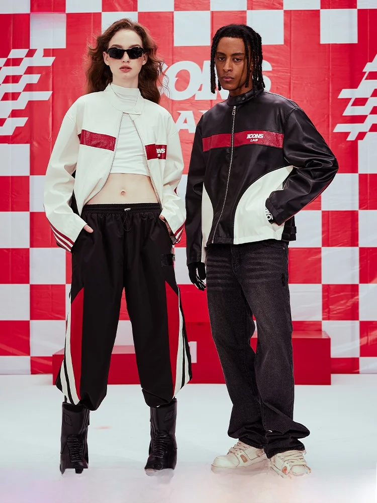 Iconslab Retro Racing Jaet Double Leather Patchwork Stand Collar Spor Biker Vest Autumn Season Color Blo Outerwear
Iconslab Retro Racing Jaet Double Leather Patchwork Stand Collar Spor Biker Vest Autumn Season Color Blo Outerwear