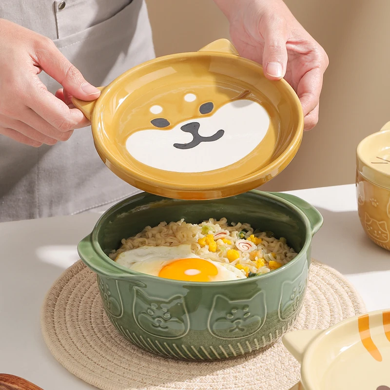 Cartoon Cat Fruit Bowl with Lid Ceramic Breakfast Cup Delicate Animal Salad Dessert Noodle Soup Large Bowl Kitchen Tableware New
Cartoon Cat Fruit Bowl with Lid Ceramic Breakfast Cup Delicate Animal Salad Dessert Noodle Soup Large Bowl Kitchen Tableware New