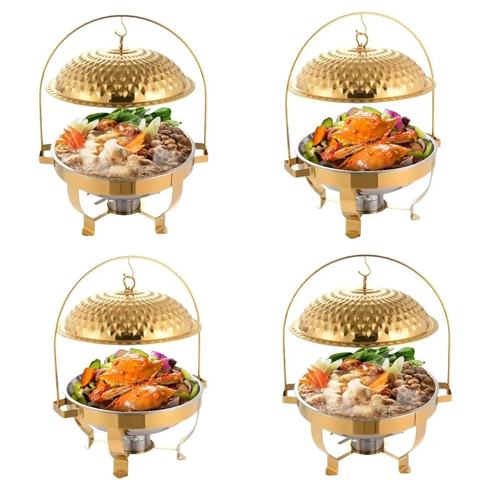 4Pcs Chafing Dishes For Buffet Set 8L/8.5Qt Gold Buffet Chafer Stainl Steel Chafer & Buffet Warmers Sets Countertop Buffet
4Pcs Chafing Dishes For Buffet Set 8L/8.5Qt Gold Buffet Chafer Stainl Steel Chafer & Buffet Warmers Sets Countertop Buffet