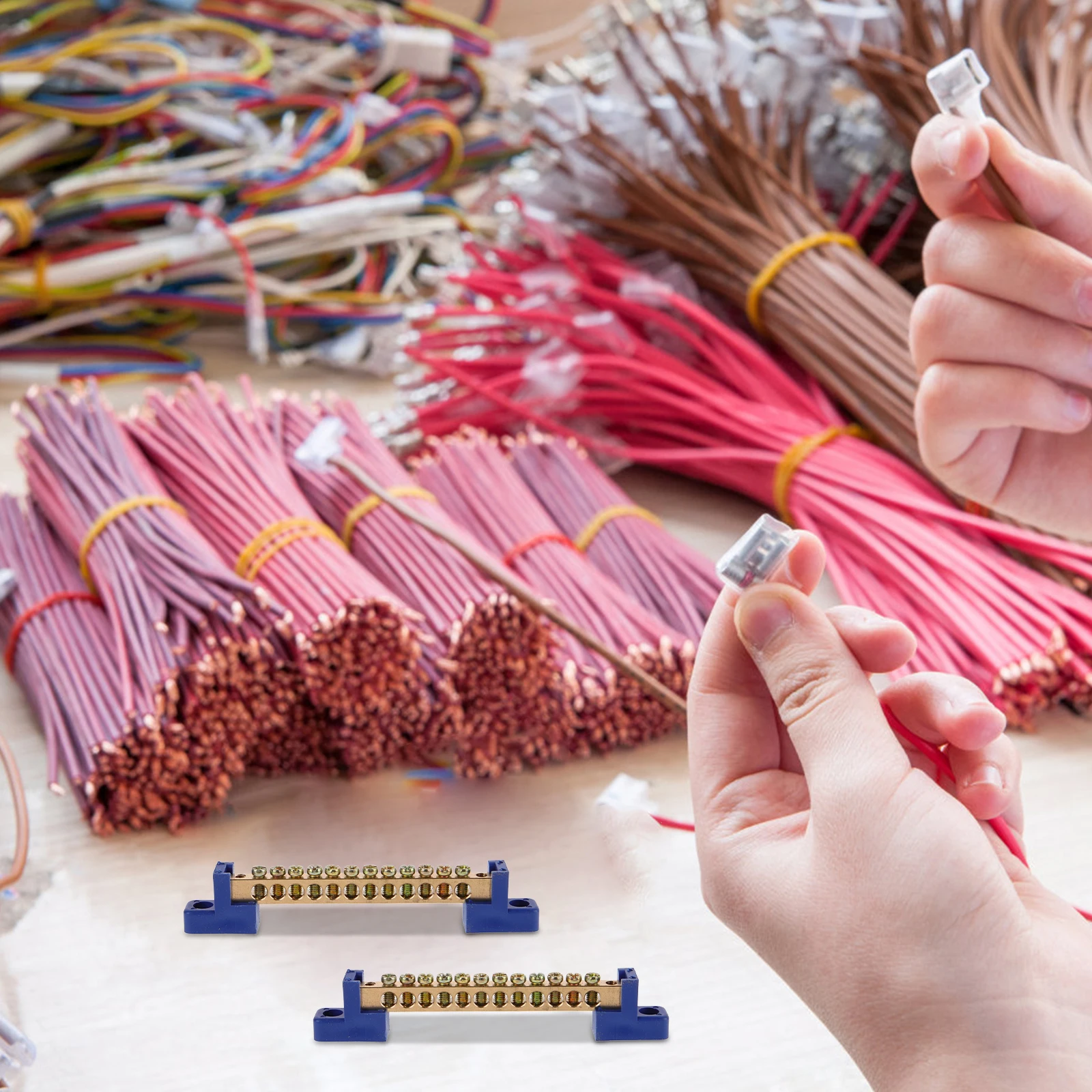 4pcs Copper Ground Bus Bar Durable Block Secure Wire Connection Distribution Box Electrical Equipment Grounding Terminal Strips
4pcs Copper Ground Bus Bar Durable Block Secure Wire Connection Distribution Box Electrical Equipment Grounding Terminal Strips
