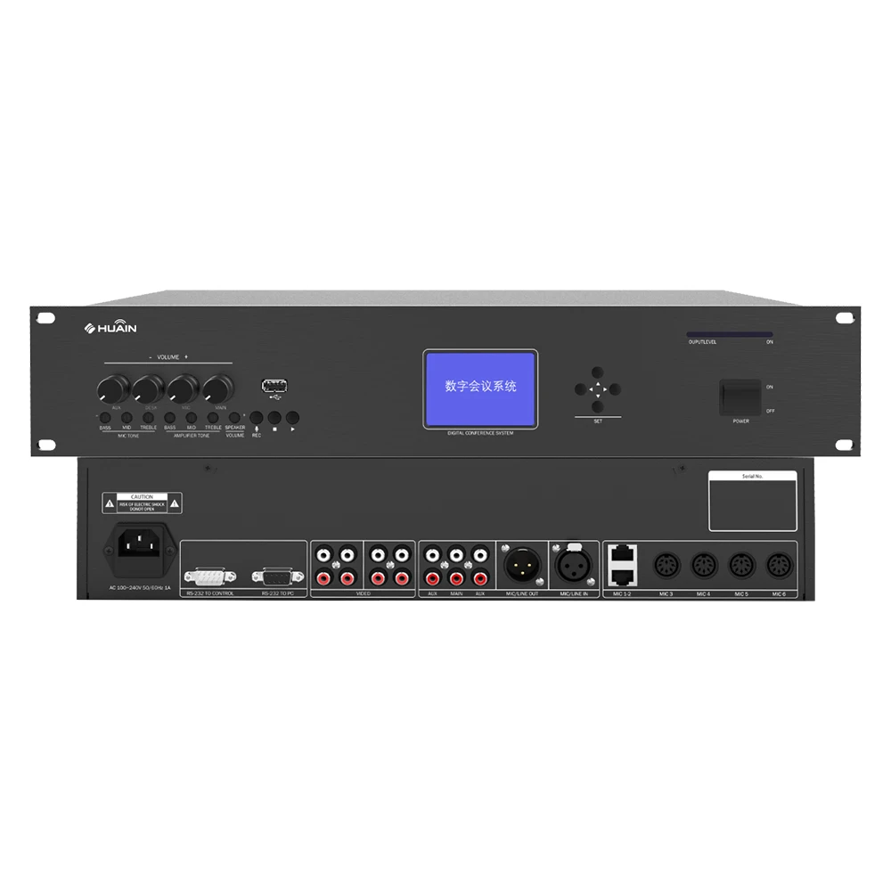 Многофункциональный конференц-коммуникатор с полной цифровой обработкой звука, 2,8-дюймовым ЖК-дисплеем, синхронным переводом и функцией голосования
Многофункциональный конференц-коммуникатор с полной цифровой обработкой звука, 2,8-дюймовым ЖК-дисплеем, синхронным переводом и функцией голосования