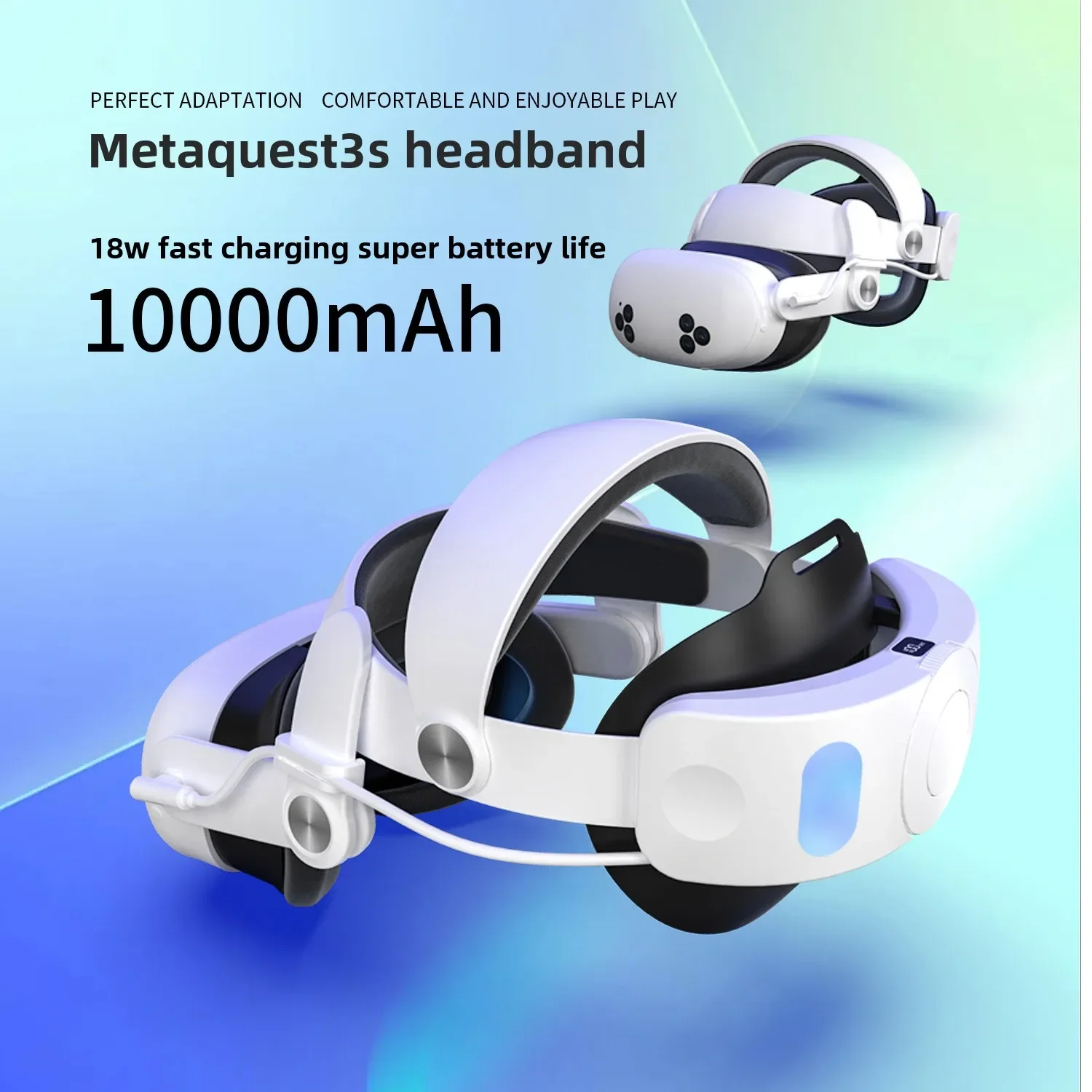 Для Meta Quest 3s на голове, 10000 мАч, срок службы батареи, зарядка на голове, мобильный аккумулятор, снижение веса, аксессуары VR
Для Meta Quest 3s на голове, 10000 мАч, срок службы батареи, зарядка на голове, мобильный аккумулятор, снижение веса, аксессуары VR