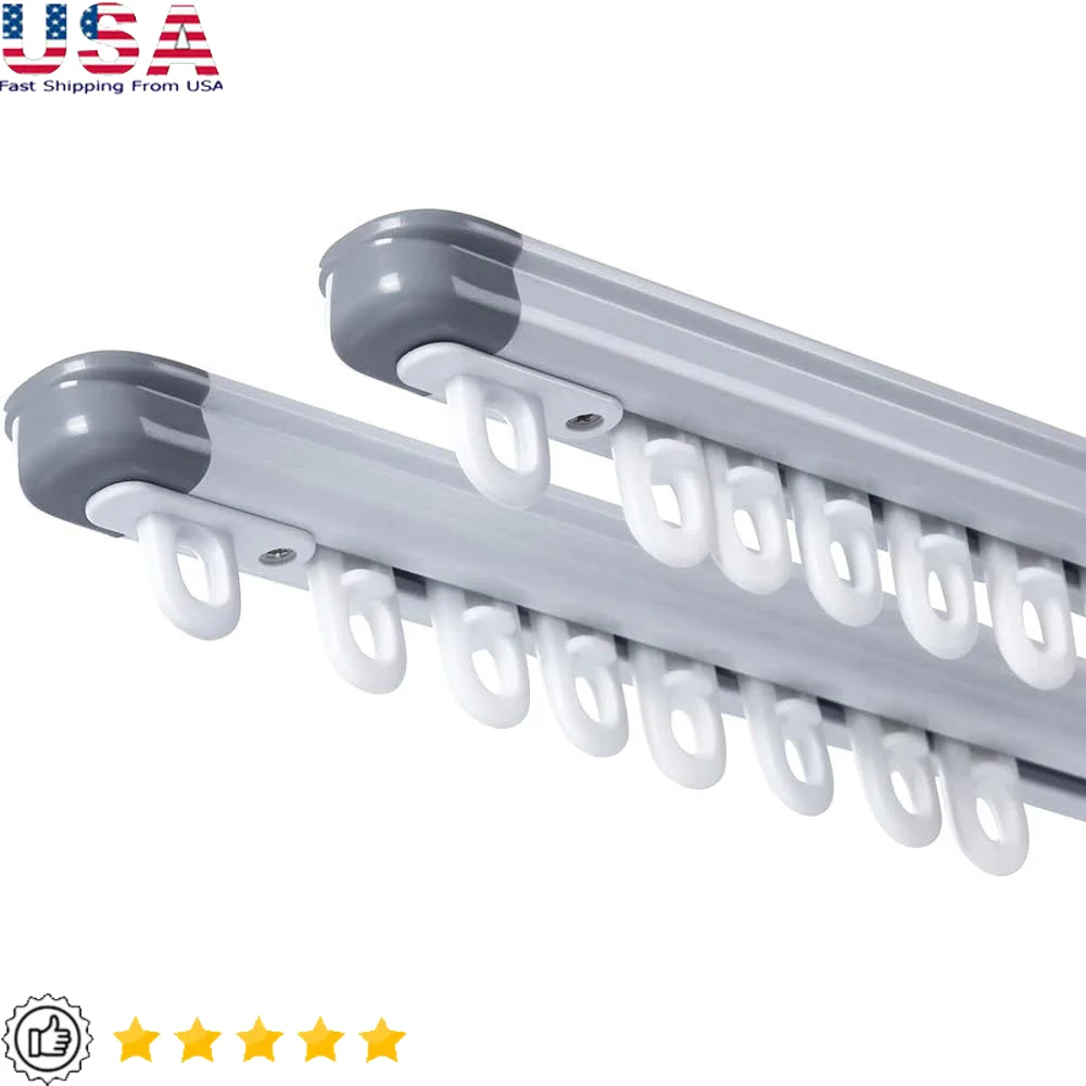Retractable Ceiling Curtain Track Measurement-Free Room Divider Shower Curtain Rod Flexible Easy Installation Heavy Duty Gliders
Retractable Ceiling Curtain Track Measurement-Free Room Divider Shower Curtain Rod Flexible Easy Installation Heavy Duty Gliders