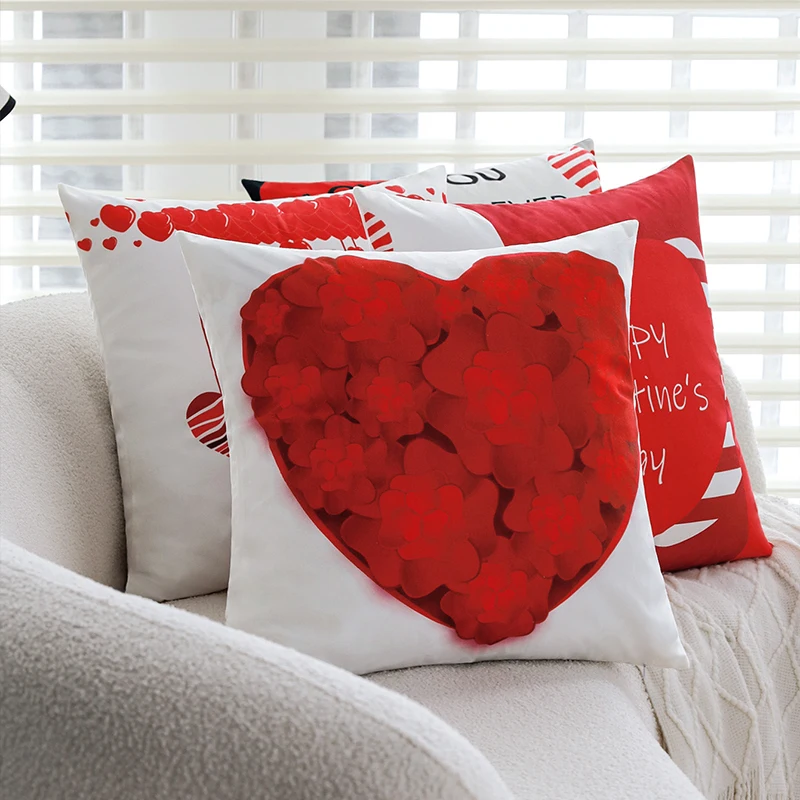 CANIRICA Cushion Cover Red Short Plush Valentine's Day Romantic Home Decorative 45x45 Pillow Cover for Living Room Nordic Decor
CANIRICA Cushion Cover Red Short Plush Valentine's Day Romantic Home Decorative 45x45 Pillow Cover for Living Room Nordic Decor