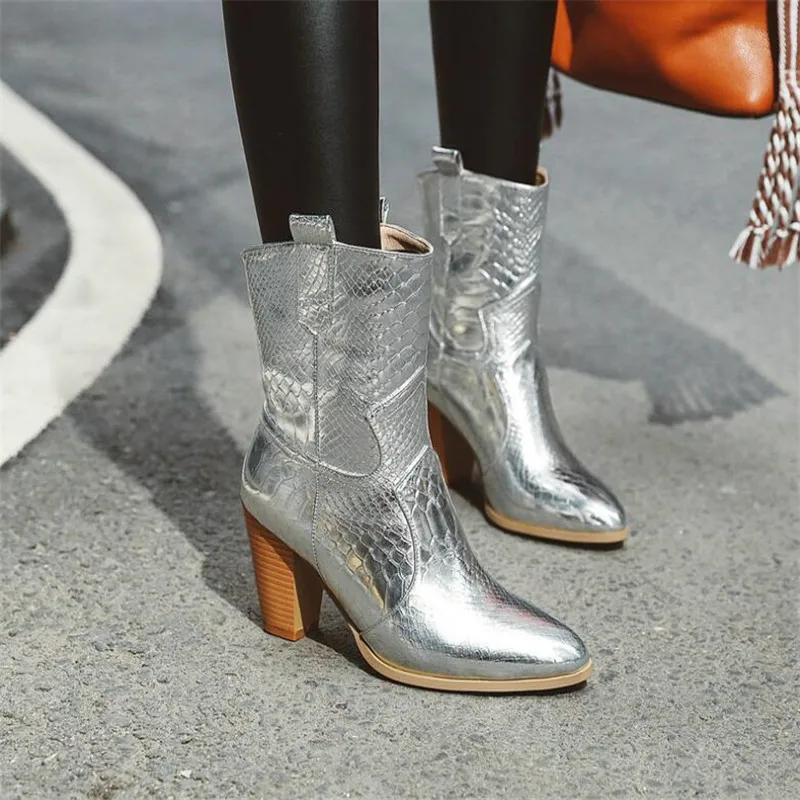 2023 Autumn Winter Casual Western Cowboy Women Ankle Boots Fashion Women's Thick Heel Pointed Toe Shoes Slip-On High Heels 34-46
2023 Autumn Winter Casual Western Cowboy Women Ankle Boots Fashion Women's Thick Heel Pointed Toe Shoes Slip-On High Heels 34-46