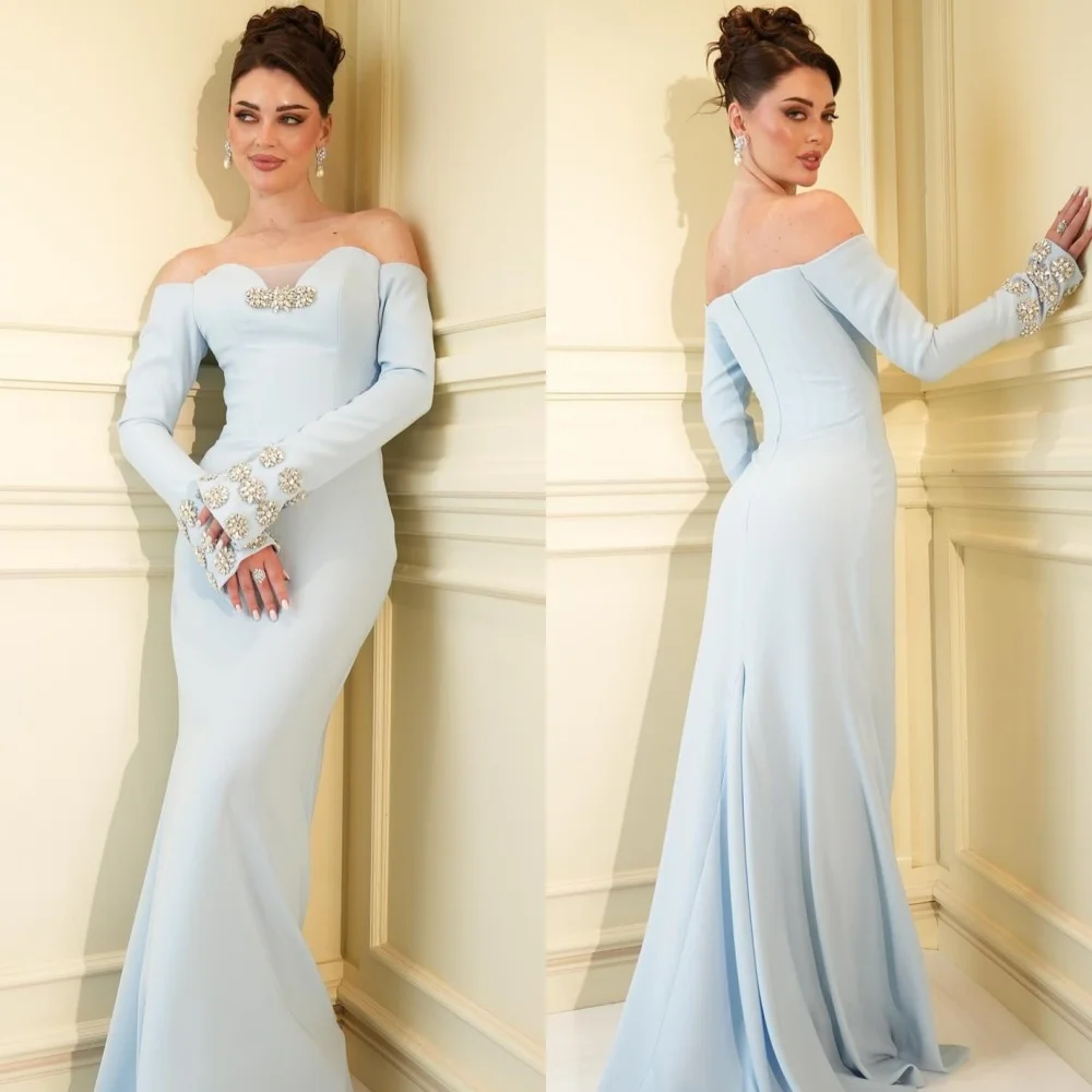Customized High Quality Elegant Jersey Rhinestone Pleat Mermaid Sweetheart Long Dresses Bespoke Occasion Dresses Sizes Available
Customized High Quality Elegant Jersey Rhinestone Pleat Mermaid Sweetheart Long Dresses Bespoke Occasion Dresses Sizes Available