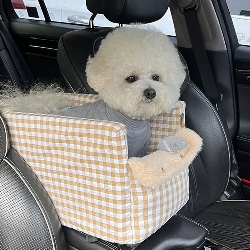 Car Console Cat Bed with Square Checkered Design Universal Fit for Small Medium Pets Dog Car Seat Pets Acessorios
Car Console Cat Bed with Square Checkered Design Universal Fit for Small Medium Pets Dog Car Seat Pets Acessorios