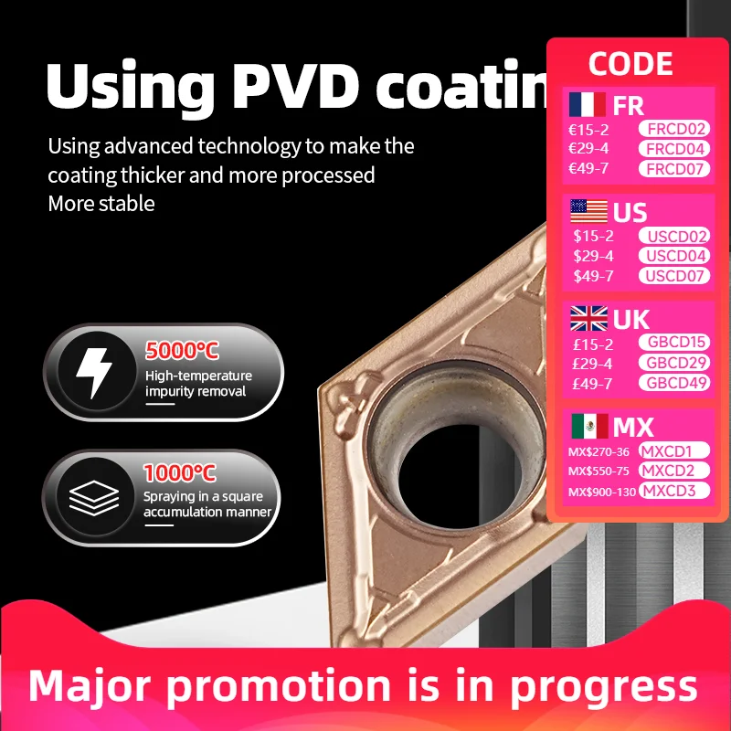 1/2/5/10 box Stainless Steel Internal Turning CNC Tools: Premium DCMT07 DCMT11 Lathe Cutting Blades
1/2/5/10 box Stainless Steel Internal Turning CNC Tools: Premium DCMT07 DCMT11 Lathe Cutting Blades