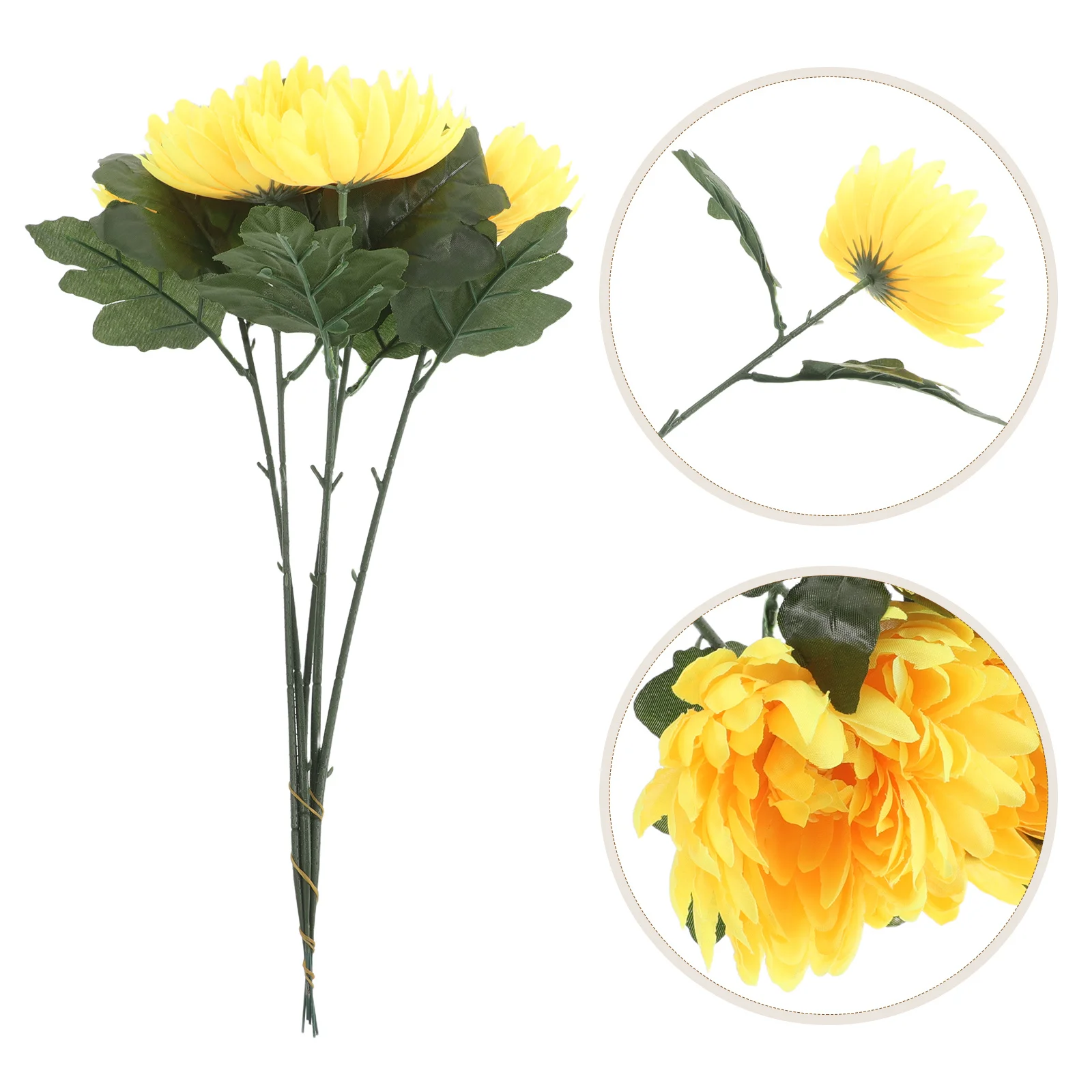 5Pcs Artificial Chrysanthemum Flowers Faux Yellow Floral Decor High Realism Cemetery Memorial Decoration Artificial
5Pcs Artificial Chrysanthemum Flowers Faux Yellow Floral Decor High Realism Cemetery Memorial Decoration Artificial