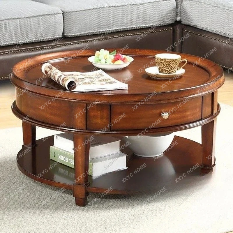 solid wood round neo-classical coffee table round table small apartment simple and modern
solid wood round neo-classical coffee table round table small apartment simple and modern