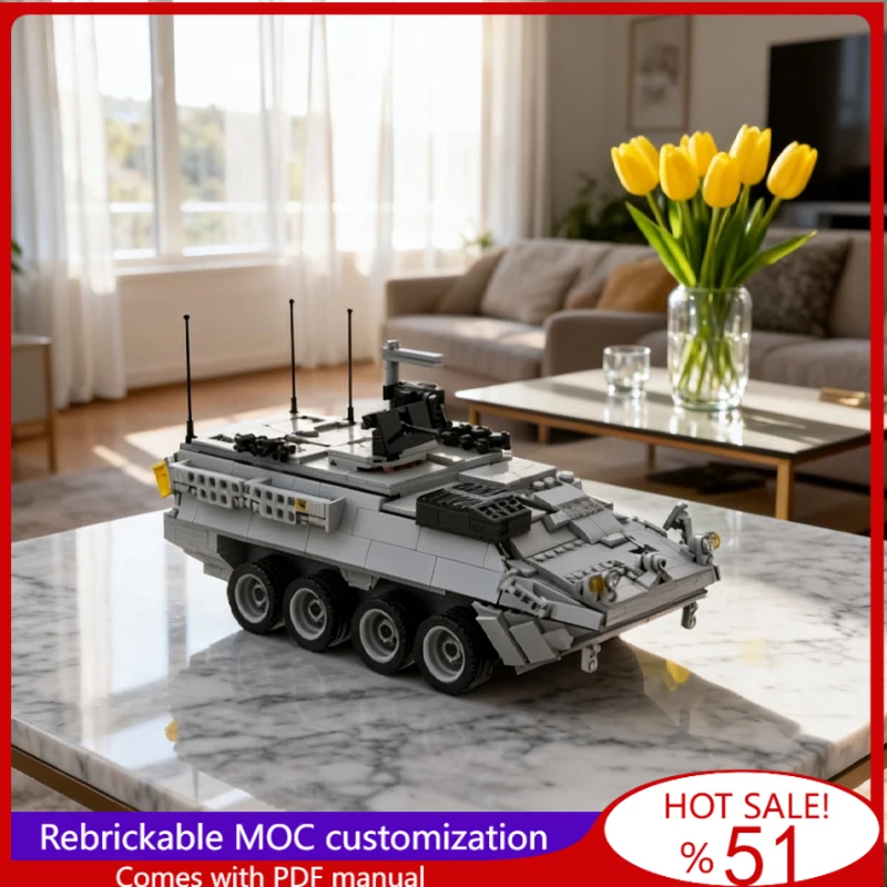 1702PCS MOC Customize Battle Series M1131 Fire Support Vehicle Model DIY Assembled Educational Creative Children Toys Xmas Gifts
1702PCS MOC Customize Battle Series M1131 Fire Support Vehicle Model DIY Assembled Educational Creative Children Toys Xmas Gifts