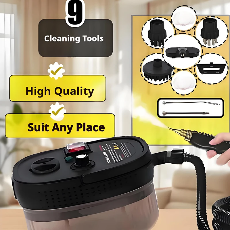 2500W 220V EU High Pressure High Temperature Household Handheld Steam Cleaner Air Conditioner Kitchen Car Steam Cleaner
2500W 220V EU High Pressure High Temperature Household Handheld Steam Cleaner Air Conditioner Kitchen Car Steam Cleaner