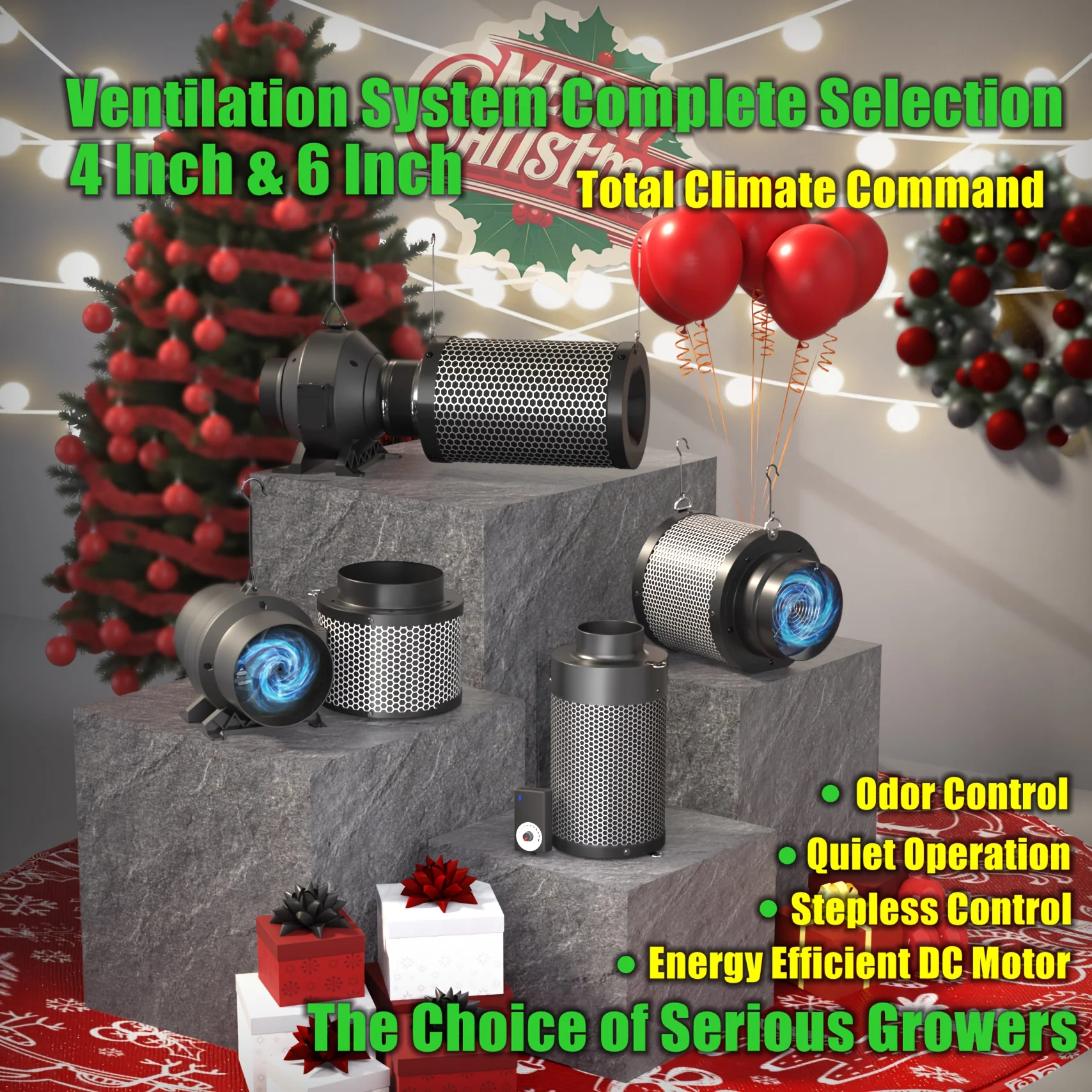 4 Inch & 6 Inch Ventilation System Complete Selection - Inline Fan & Carbon Filter Combo Kits With Ducting + All-in-One Built-in
4 Inch & 6 Inch Ventilation System Complete Selection - Inline Fan & Carbon Filter Combo Kits With Ducting + All-in-One Built-in