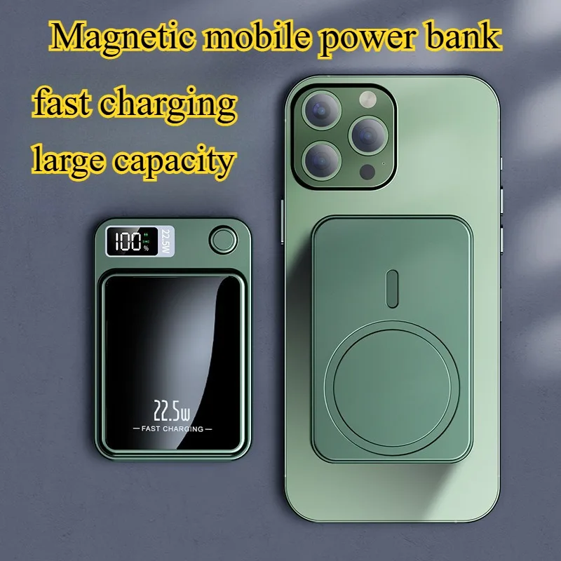 10000 мАч, 20000 мАч, 22,5 Вт PD, быстрая зарядка и ультратонкий портативный магнитный беспроводной внешний аккумулятор с цифровым экраном
10000 мАч, 20000 мАч, 22,5 Вт PD, быстрая зарядка и ультратонкий портативный магнитный беспроводной внешний аккумулятор с цифровым экраном