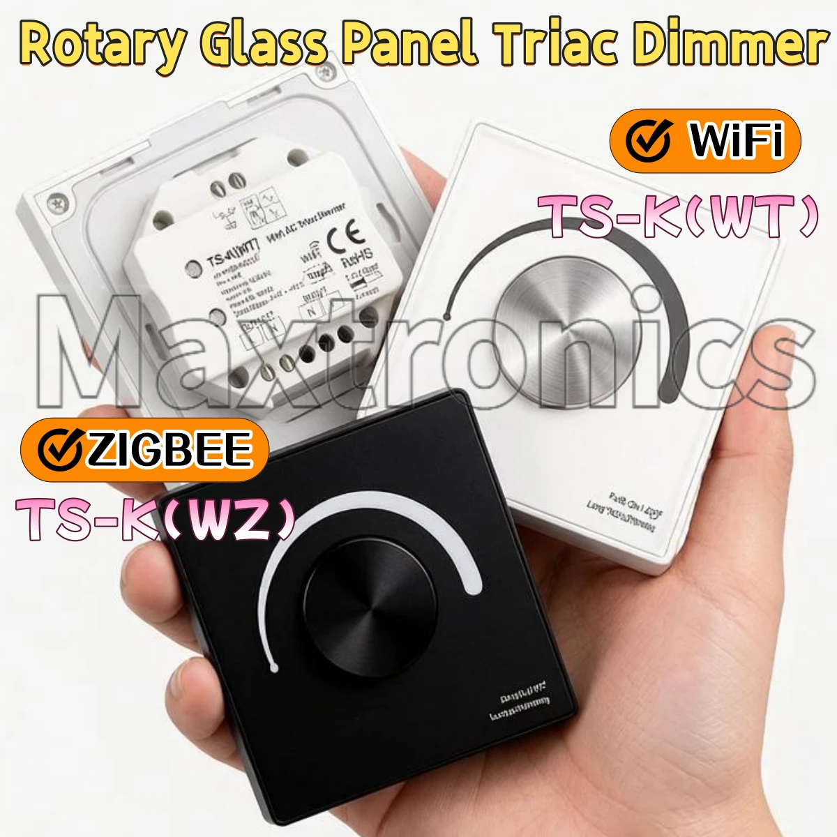 Rotary Panel Zigbee /WiFi Triac Dimmer TS-K Tuya Smart APP Cloud Control To Dim and Switch Single Color Dimmable LED Lamps/Strip
Rotary Panel Zigbee /WiFi Triac Dimmer TS-K Tuya Smart APP Cloud Control To Dim and Switch Single Color Dimmable LED Lamps/Strip