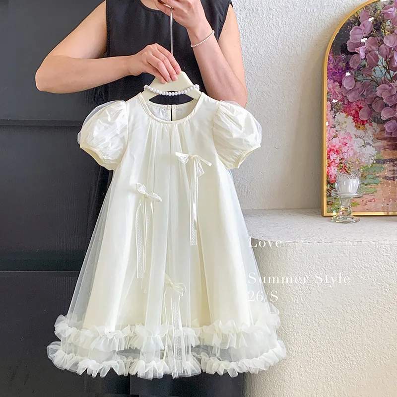 2026 New Girls Summer Dress Stylish Childrens Fashion Puff Sleeve Mesh Dress Sweet and Fashionable Princess Dress
2026 New Girls Summer Dress Stylish Childrens Fashion Puff Sleeve Mesh Dress Sweet and Fashionable Princess Dress