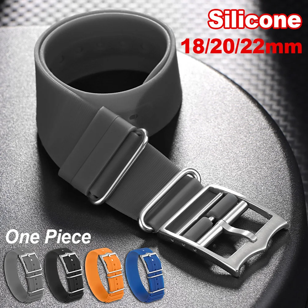 New Sport Fashion One Piece Silicone Watch Strap 18mm 20mm 22mm Soft Rubber Watch Band Universal Men Women Replacement Wristband
New Sport Fashion One Piece Silicone Watch Strap 18mm 20mm 22mm Soft Rubber Watch Band Universal Men Women Replacement Wristband