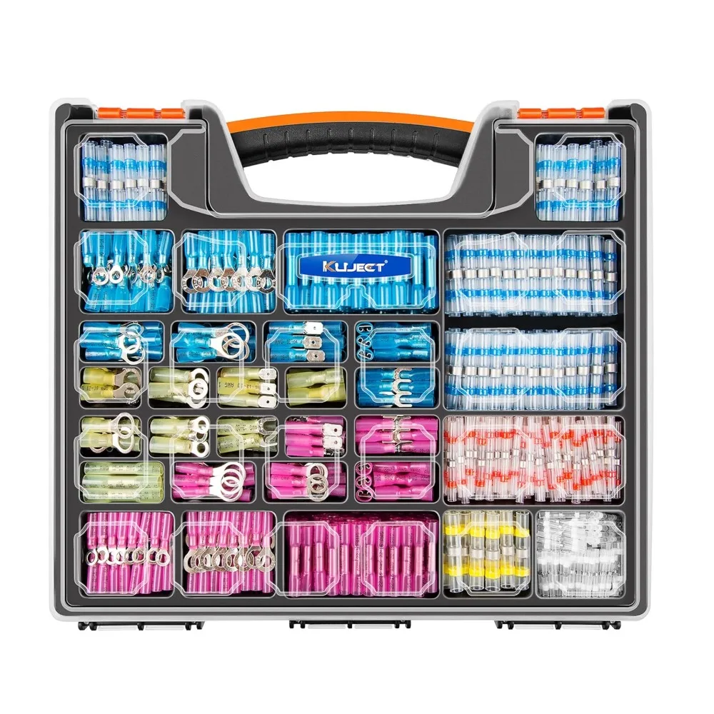 1200PCS Heat Shrink Wire Connectors, Multipurpose Waterproof Electrical Wire Terminals kit, Insulated Crimp Ring Fork Spa
1200PCS Heat Shrink Wire Connectors, Multipurpose Waterproof Electrical Wire Terminals kit, Insulated Crimp Ring Fork Spa