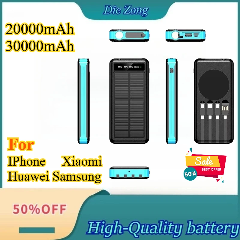 New Large Capacity Portable Solar Power Bank PD22.5W Ultra Fast Charging Built-in Four Wire PowerBank for IPhone Huawei Samsung
New Large Capacity Portable Solar Power Bank PD22.5W Ultra Fast Charging Built-in Four Wire PowerBank for IPhone Huawei Samsung