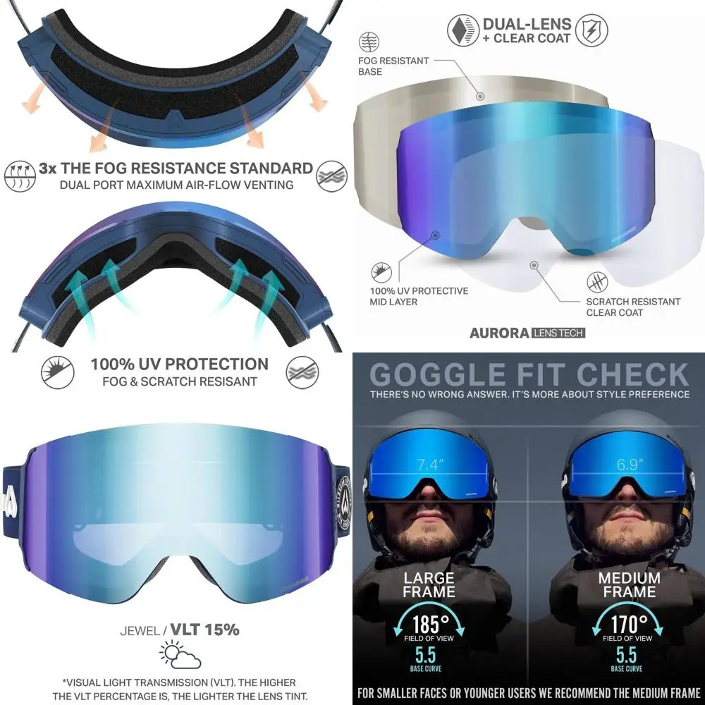 Ультраширокое поле зрения 180. ° Очки для сноуборда, унисекс, противотуманные и устойчивые к царапинам, 100% защита от ультрафиолета
Ультраширокое поле зрения 180. ° Очки для сноуборда, унисекс, противотуманные и устойчивые к царапинам, 100% защита от ультрафиолета