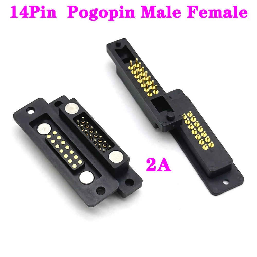 1sets 2A 2Pin DC Magnetic Pogo Pin Connector 14Pin Pogopin Male Female Spring Loaded DC Power Socket Pitch 2.54mm 
1sets 2A 2Pin DC Magnetic Pogo Pin Connector 14Pin Pogopin Male Female Spring Loaded DC Power Socket Pitch 2.54mm