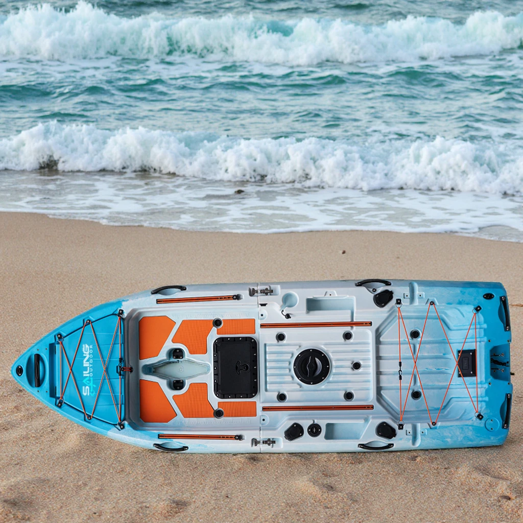 38 Inch Ultra Wide Modular Kayak Detachable Tracking Fin Portable Sectional Boat High Stability For Easy Carry
38 Inch Ultra Wide Modular Kayak Detachable Tracking Fin Portable Sectional Boat High Stability For Easy Carry