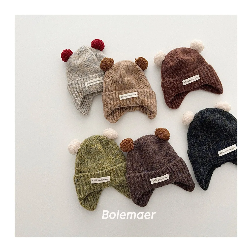 Милые детские шапки с помпонами, однотонная детская вязаная шапка-пуловер для мальчиков и девочек, уличная теплая шапка с защитой ушей для младенцев
Милые детские шапки с помпонами, однотонная детская вязаная шапка-пуловер для мальчиков и девочек, уличная теплая шапка с защитой ушей для младенцев