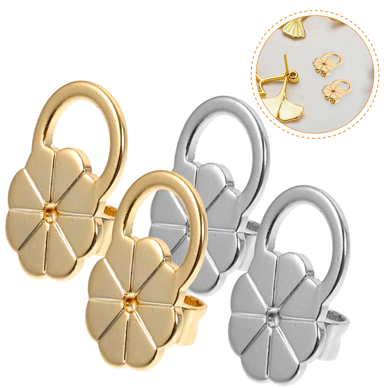 4pcs GoldPlated Earplugs 8mm GoldenWhite AntiDrop EarringBacks for Studs JewelryMaking Ear Jewelry Back Piercing
4pcs GoldPlated Earplugs 8mm GoldenWhite AntiDrop EarringBacks for Studs JewelryMaking Ear Jewelry Back Piercing