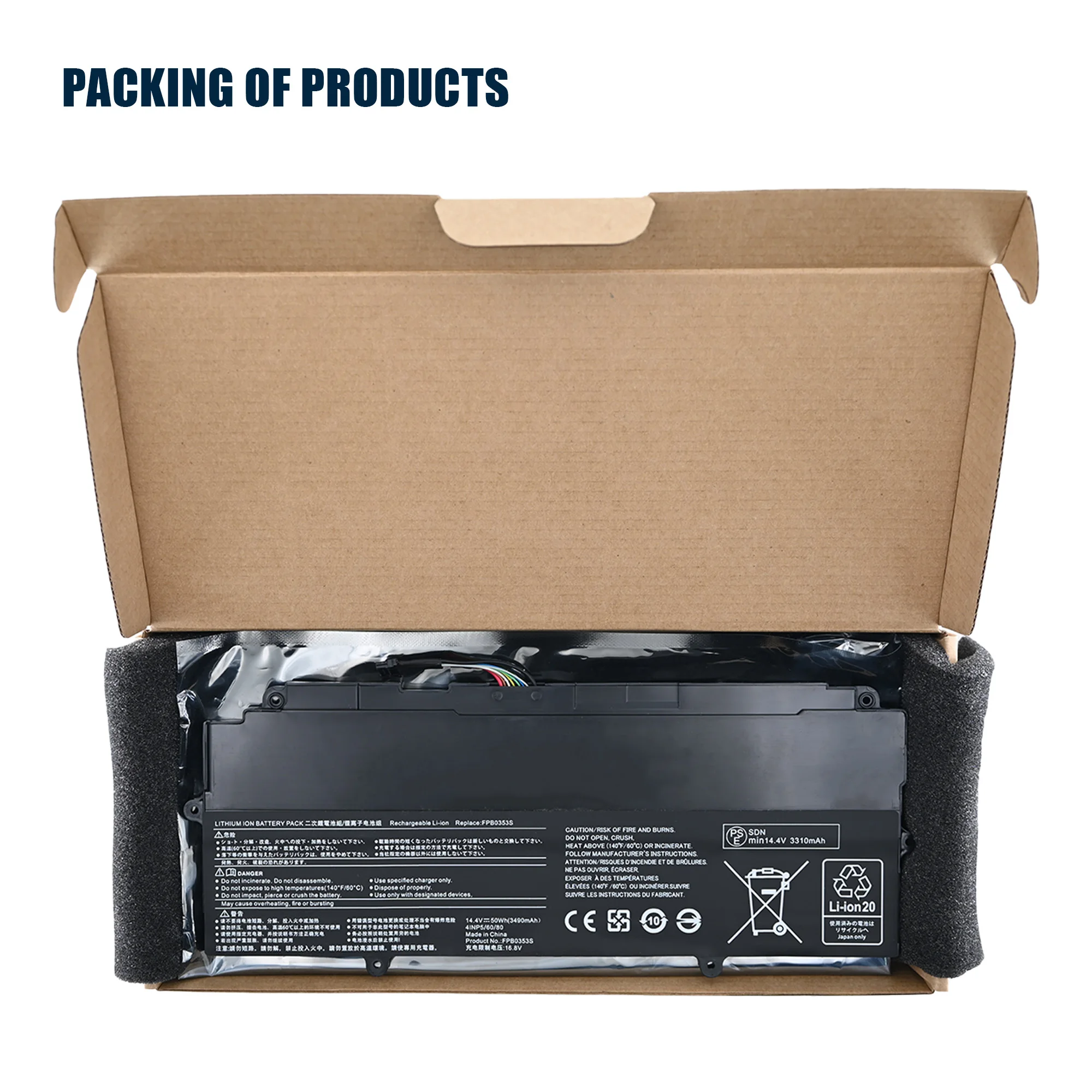 FPB0353S FPCBP579 14.4V 50Wh Laptop Battery for Fujitsu U7411 U9311 Notebook CP785912-01 CP803415-01 4INP5/60/80
FPB0353S FPCBP579 14.4V 50Wh Laptop Battery for Fujitsu U7411 U9311 Notebook CP785912-01 CP803415-01 4INP5/60/80