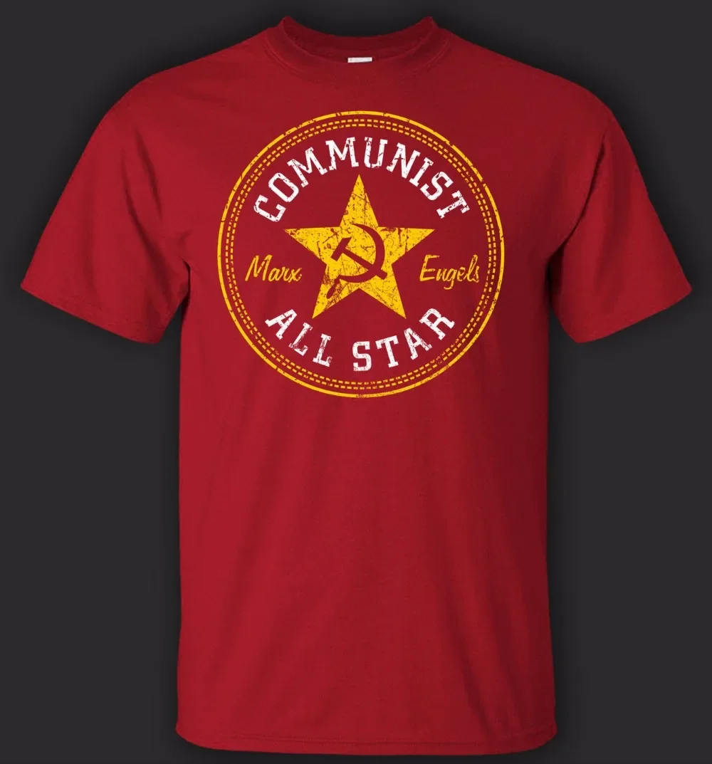 Classical Design Communist All Star Funny T-Shirt 100% Cotton O-Neck Summer Short Sleeve Casual Mens T-shirt Size S-3XL
Classical Design Communist All Star Funny T-Shirt 100% Cotton O-Neck Summer Short Sleeve Casual Mens T-shirt Size S-3XL