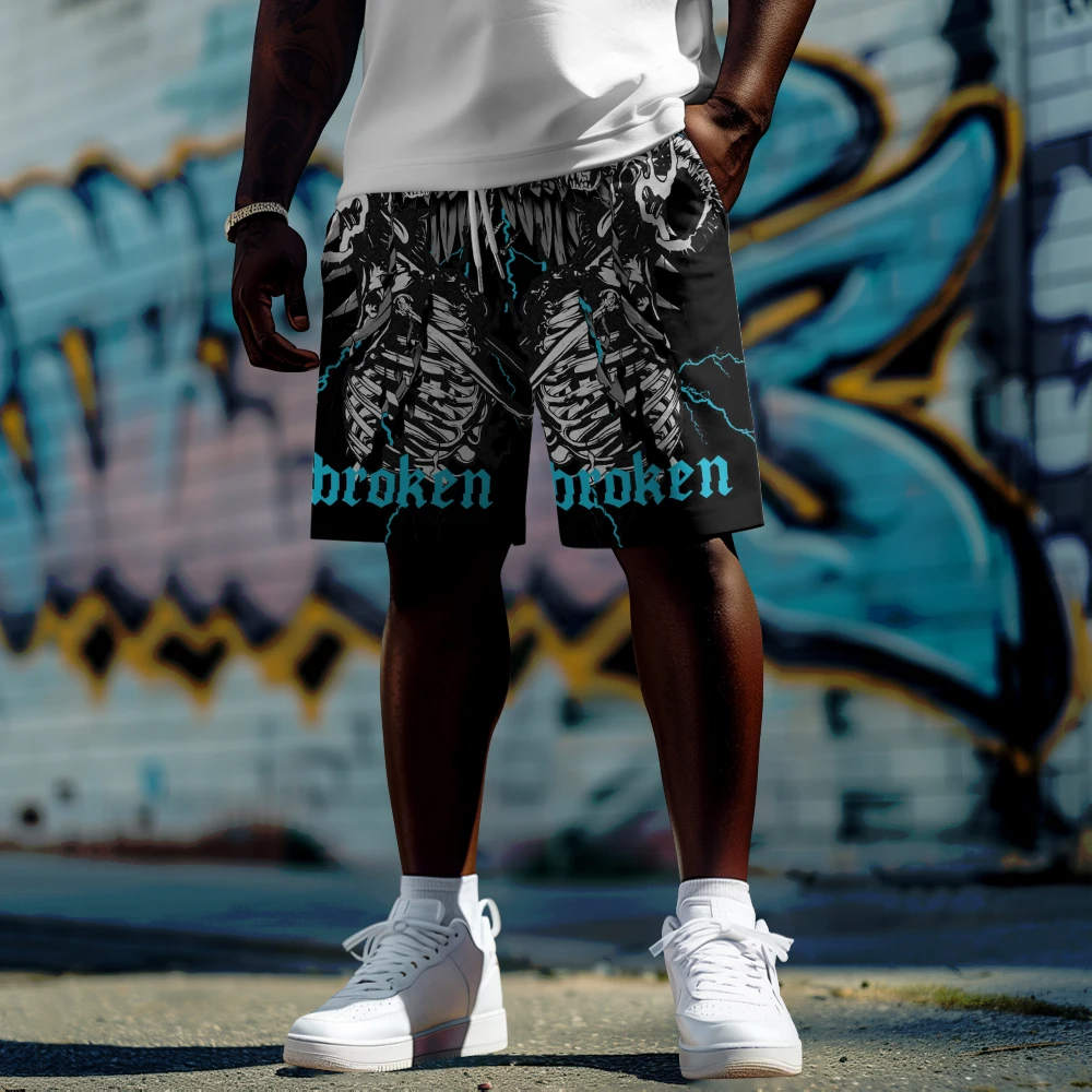 Summer men Large shorts Goat skull print shorts Daily casual sports shorts pants
Summer men Large shorts Goat skull print shorts Daily casual sports shorts pants