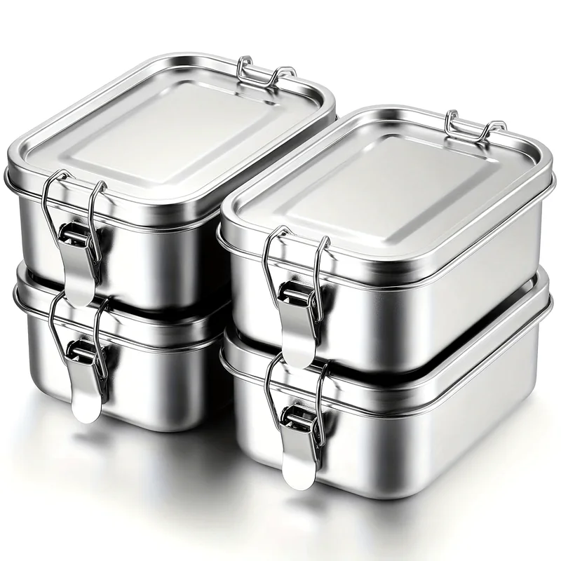 1 Piece, 304 Stainless Steel Square Lunch Box, Large Capacity Single-layer Buckle, Metal Picnic Box With Lid
1 Piece, 304 Stainless Steel Square Lunch Box, Large Capacity Single-layer Buckle, Metal Picnic Box With Lid