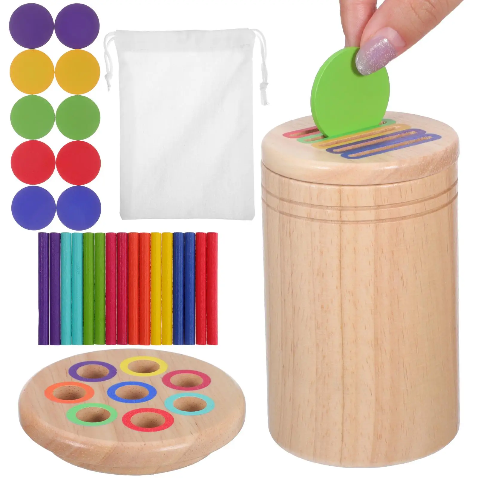 Color Sorting Toy Puzzle Cup Matching Sticks Childrens Educational Fine Motor Skills Wooden Game Montessori Toy Building Blocks
Color Sorting Toy Puzzle Cup Matching Sticks Childrens Educational Fine Motor Skills Wooden Game Montessori Toy Building Blocks